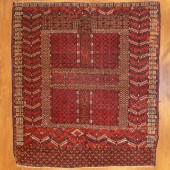 ANTIQUE TURKEMAN HATCHLI RUG,