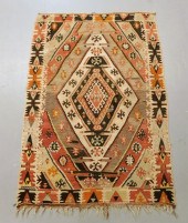 ANTIQUE TURKISH KHILIM GEOMETR