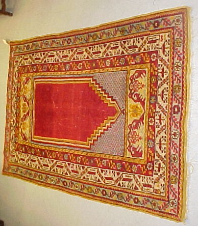 Antique Turkish Kirsehir prayer rug