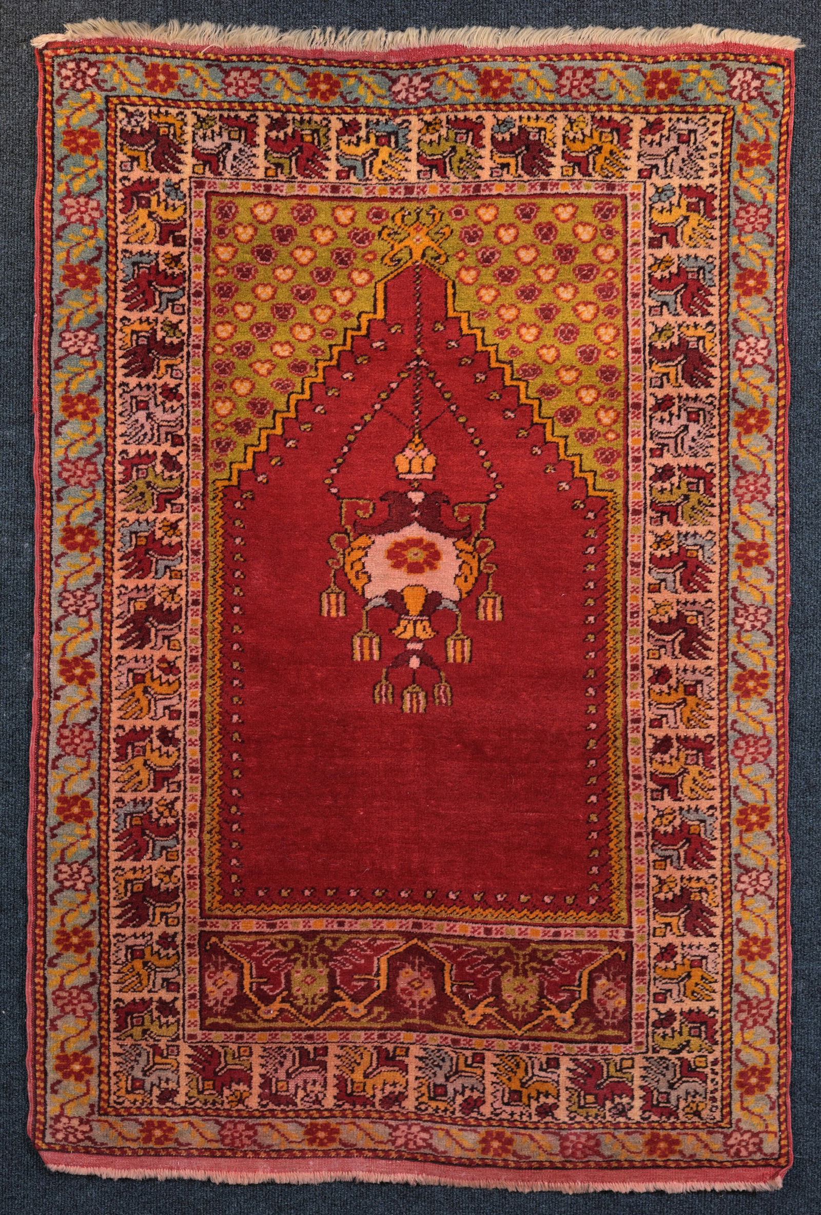 ANTIQUE TURKISH MELAS RUG - 4' X
