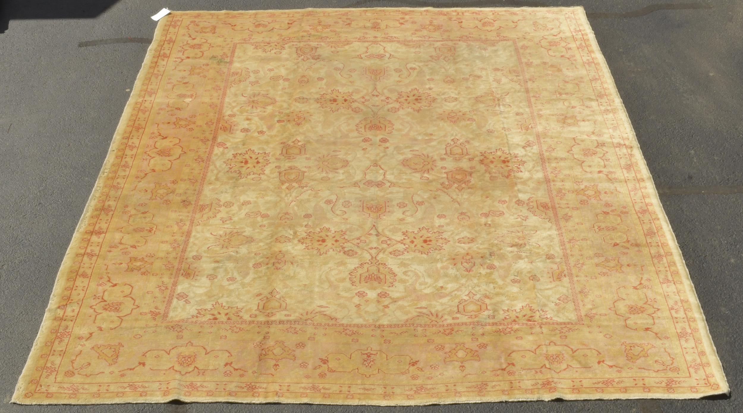 ANTIQUE TURKISH OUSHAK RUG. Antique