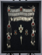 ANTIQUE TURKMEN SILVER HEADPIE