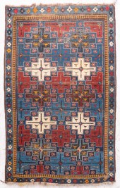 ANTIQUE TURKOMAN RUG 5' X 3' A