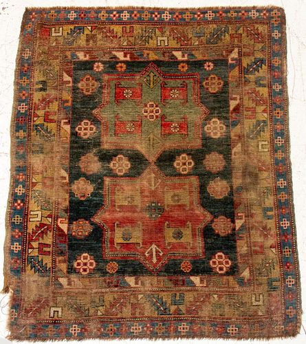 ANTIQUE TURKOMAN RUG 5&#039; X