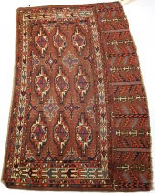 ANTIQUE TURKOMAN TEKKE CARPET,