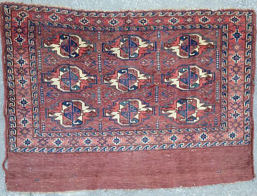 ANTIQUE TURKOMAN TRIBAL BAG FACE