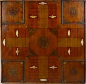 ANTIQUE TWO SIDED PAINTED GAME
