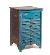 ANTIQUE TYPESETTER PRINTER CAB