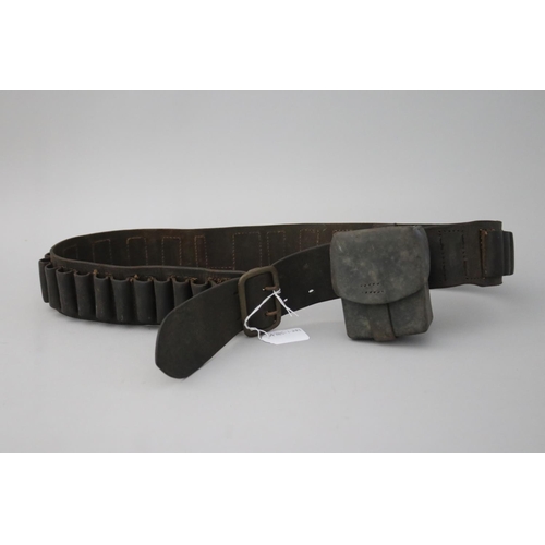 Antique unknown make, leather &