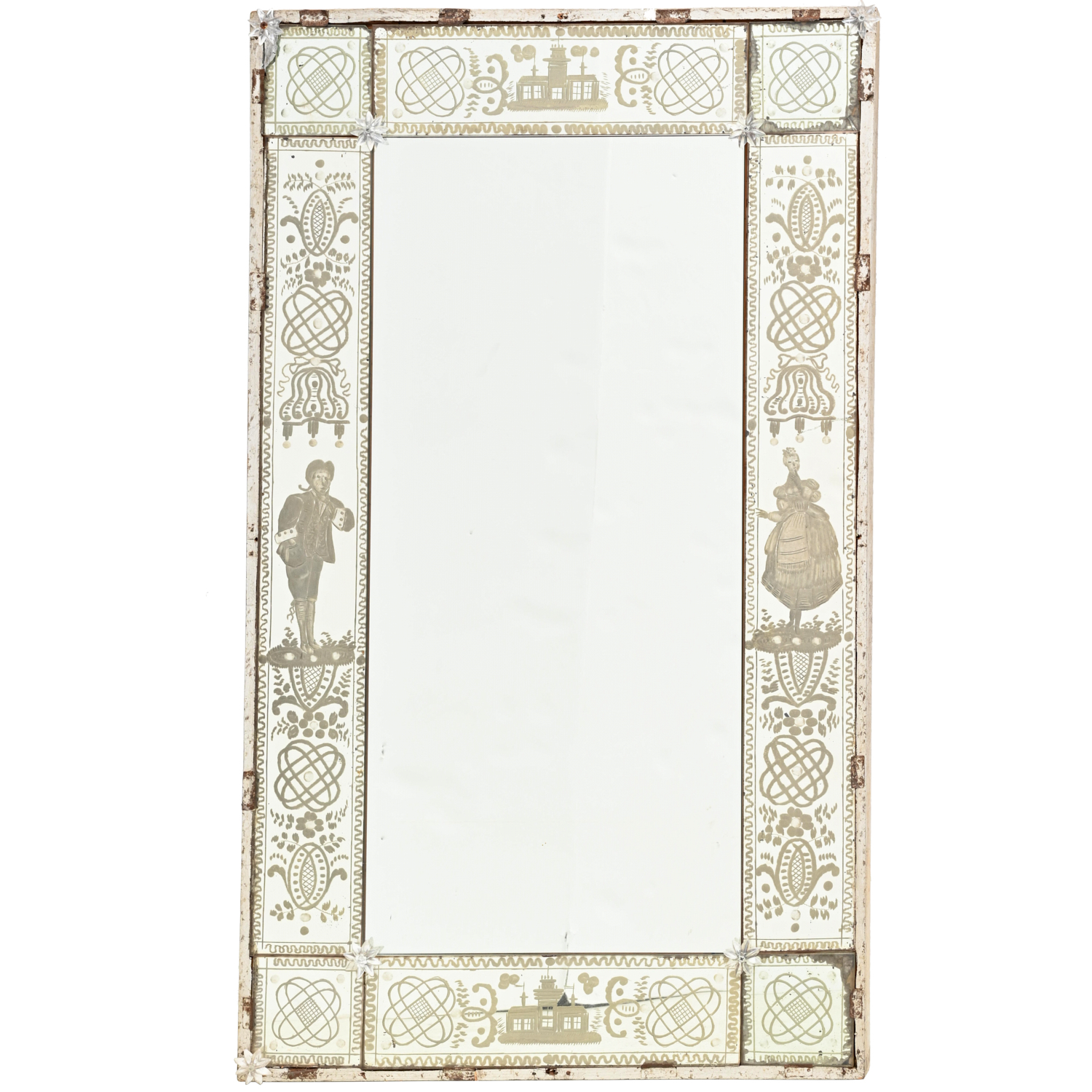 ANTIQUE VENETIAN ETCHED GLASS