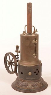 ANTIQUE VERTICAL STEAM ENGINE