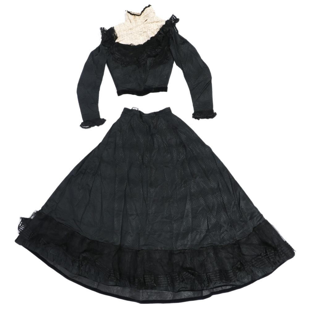 ANTIQUE VICTORIAN BLACK MOURNING
