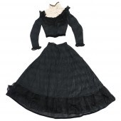ANTIQUE VICTORIAN BLACK MOURNI