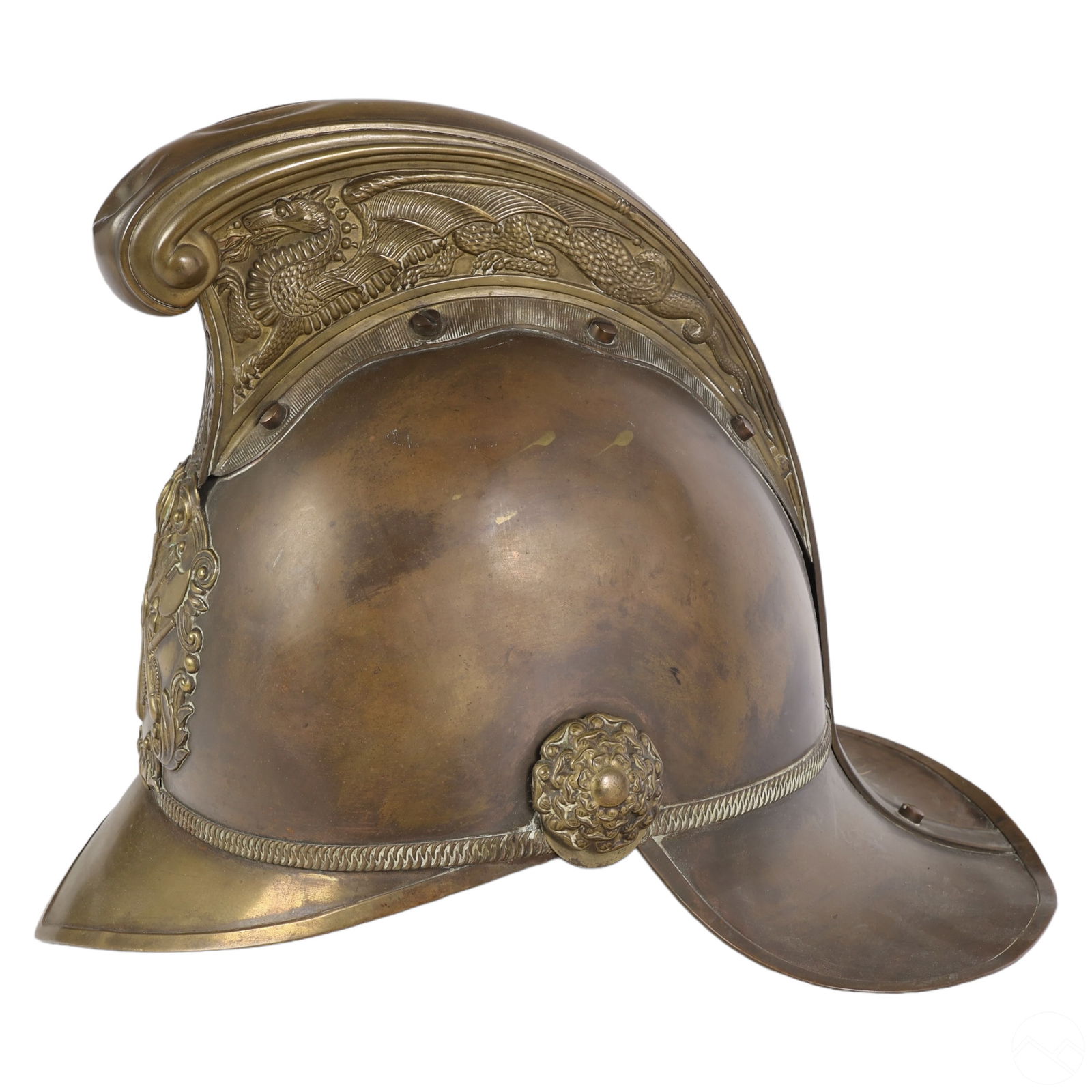 ANTIQUE VICTORIAN BRASS FIREFIGHTER