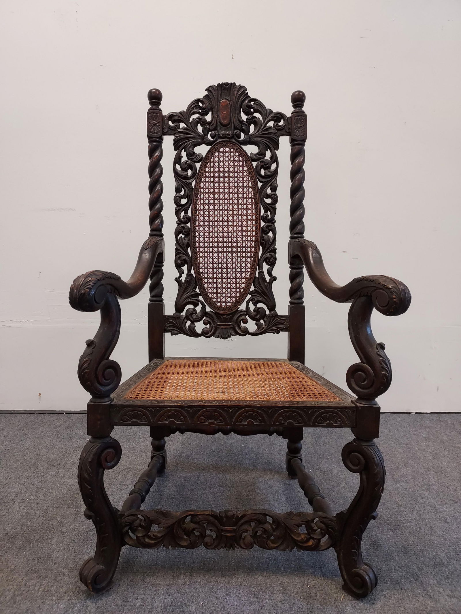 ANTIQUE VICTORIAN CARVED WALNUT