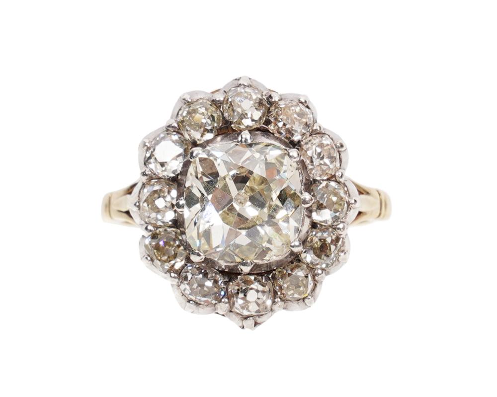 ANTIQUE VICTORIAN DIAMOND HALO