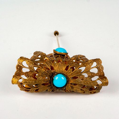 ANTIQUE VICTORIAN ENAMEL HATPINA
