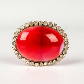 ANTIQUE VICTORIAN GLASS HATPIN