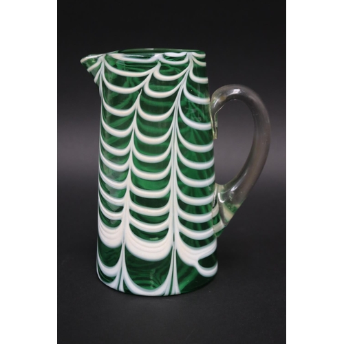 Antique Victorian green glass &