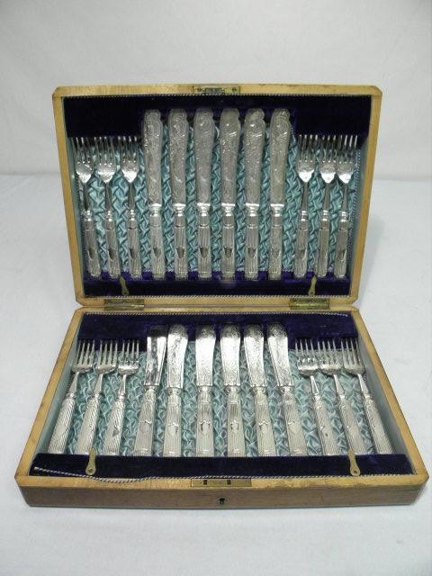 Antique Victorian silver plate fish