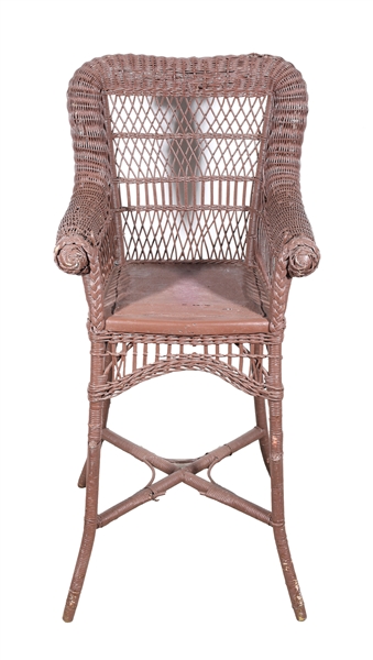 Antique Victorian wicker baby