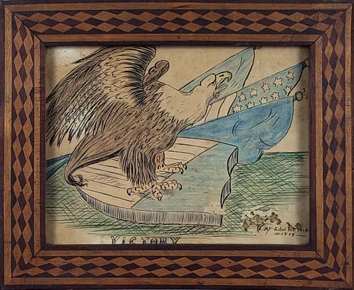 ANTIQUE VICTORY EAGLE PEN, INK