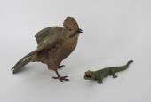 ANTIQUE VIENNA BRONZE BIRD AND