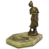 ANTIQUE VIENNA BRONZE & ONYX A