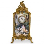 ANTIQUE VIENNESE BRONZE & ENAM