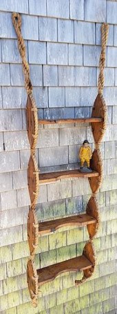 ANTIQUE - VINTAGE 4-RUNG OAK S