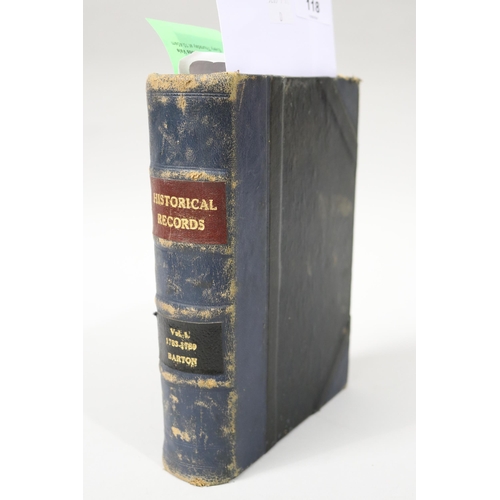 Antique Volume Historical Records