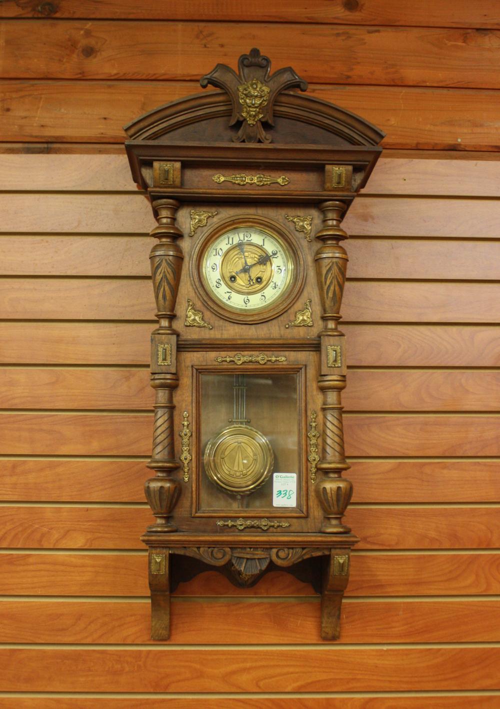 ANTIQUE WALNUT CASE WALL