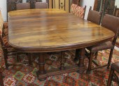 ANTIQUE WALNUT EXTENSION DININ