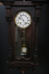 ANTIQUE WALNUT GERMAN WALL CLO