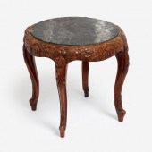 ANTIQUE WALNUT SIDE TABLE, BIR