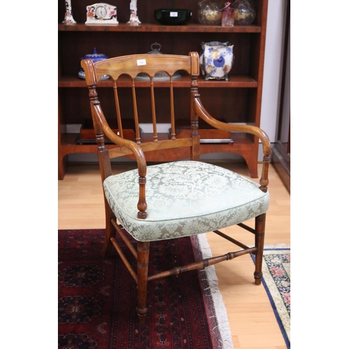Antique walnut spindle back country