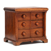ANTIQUE WALNUT TABLE-TOP SPICE