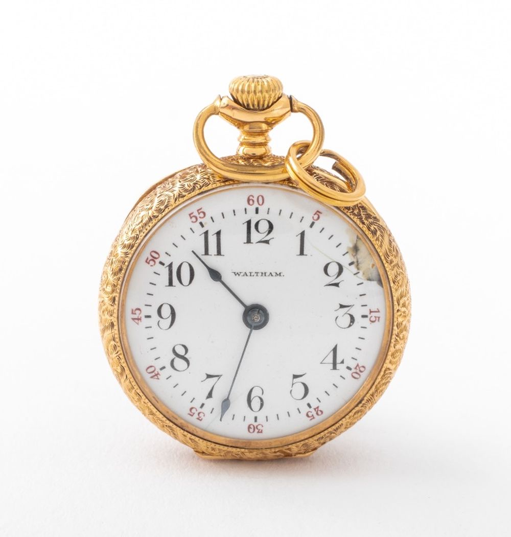 ANTIQUE WALTHAM 14K OPEN FACE