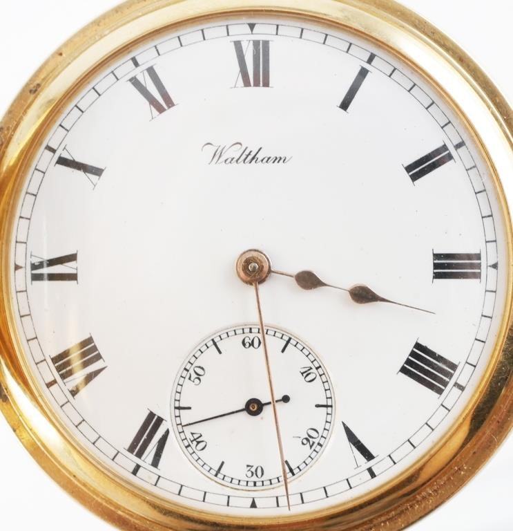 ANTIQUE WALTHAM 18K GOLD POCKET