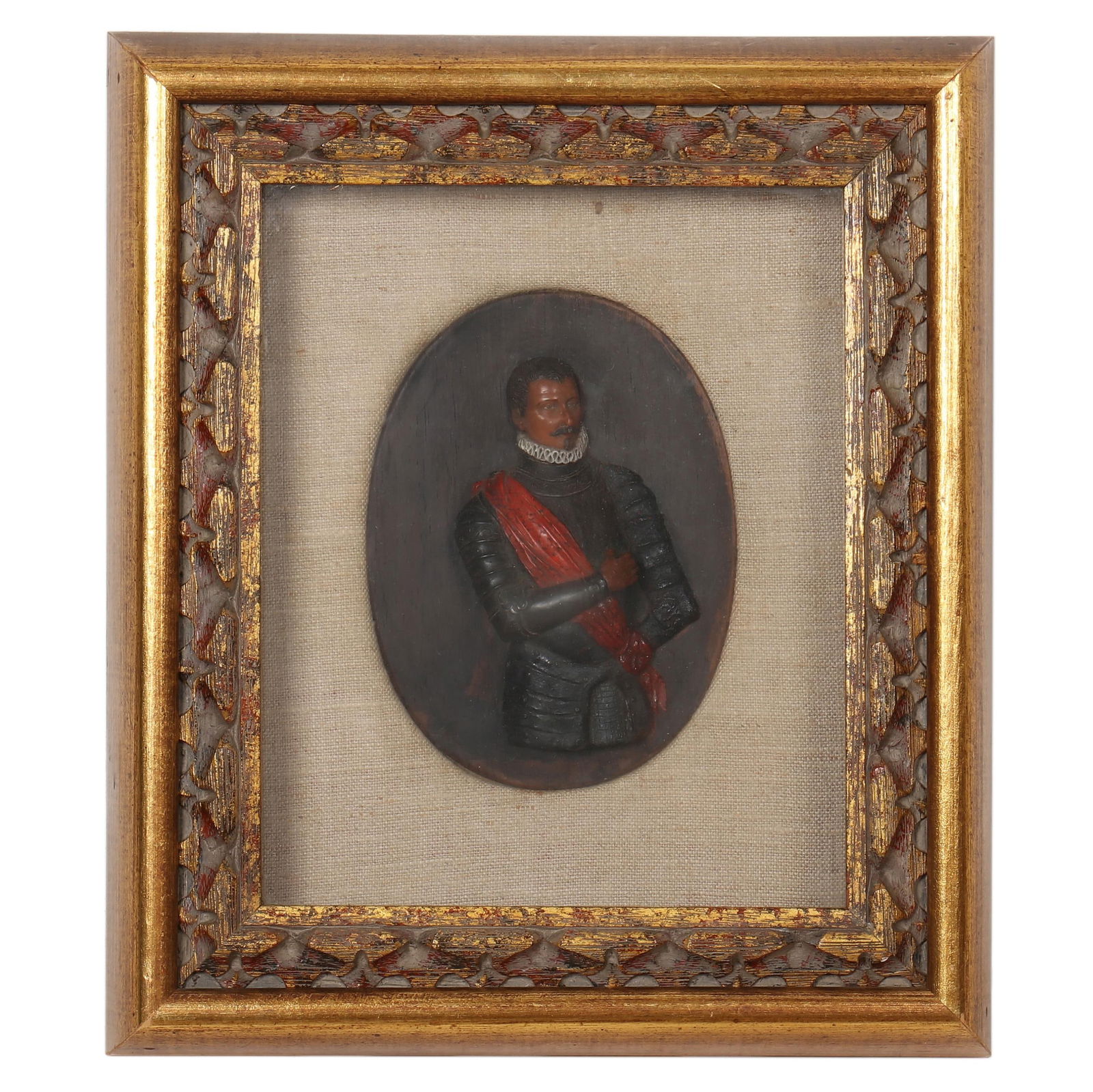 ANTIQUE WAX PORTRAIT OF A