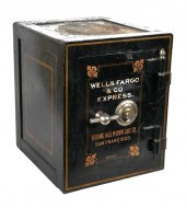 ANTIQUE WELLS FARGO FLOOR SAFE