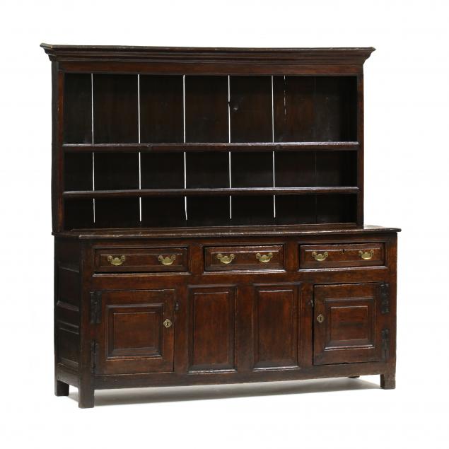 ANTIQUE WELSH WALNUT DRESSER AND