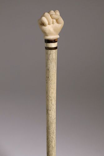 ANTIQUE WHALE IVORY CLENCHED FIST