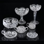 ANTIQUE WHEEL CUT CRYSTAL GROU