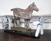 ANTIQUE WHIRLIGIG, HORSE AND F