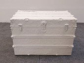 ANTIQUE WHITE PAINTED STORAGE