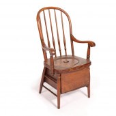 ANTIQUE WINDSOR STYLE WOODEN C