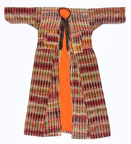 ANTIQUE WOMAN'S SILK IKAT DRESS,
