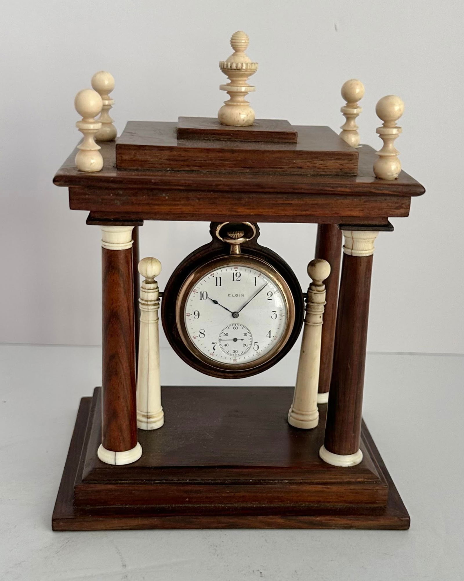 ANTIQUE WOOD AND BONE JEWELER