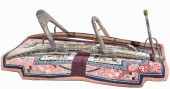 ANTIQUE WOOD AND BRASS CAMEL S